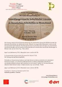 Duben 19. 4. Zprostředkování české moderny v německých literárních časopisech přelomu 19. a 20.