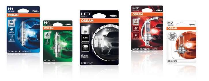 OSRAM Koncepce nových obaů Barevné rozišení obaů OSRAM najděte tu pravou autožárovku! Stejně jako jsou různé druhy vozide, existují také různé typy řidičů.