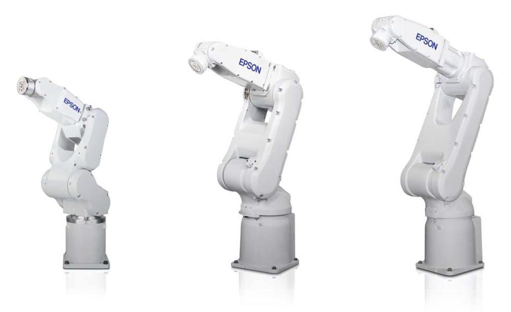 Šestiosé manipulátory Epson liší se v dosahu ramene a nosnosti: ProSix C3: