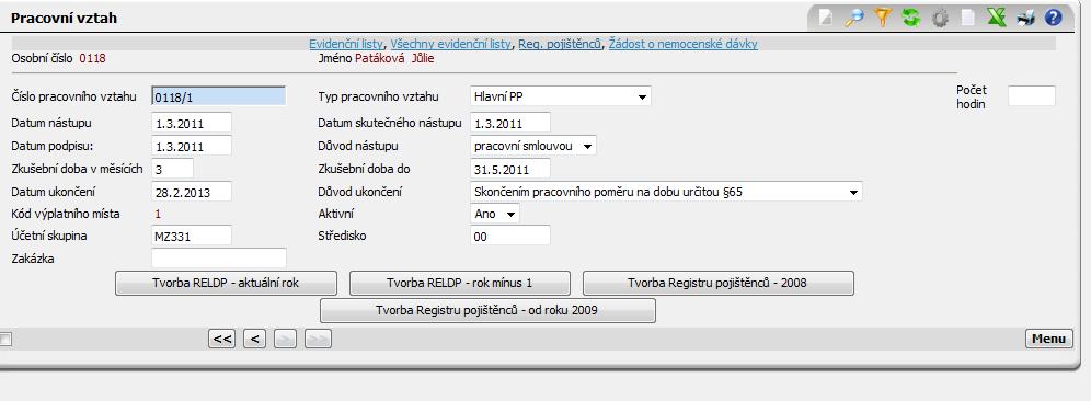 V ESO9 PAM lze toto provést za pomoci činnosti 1.1.6.4 Podání pro OSSZ. Nejprve je nutné pomocí tlačítka Tvorba registru pojištěnců od roku 2009 vygenerovat přihlášku.