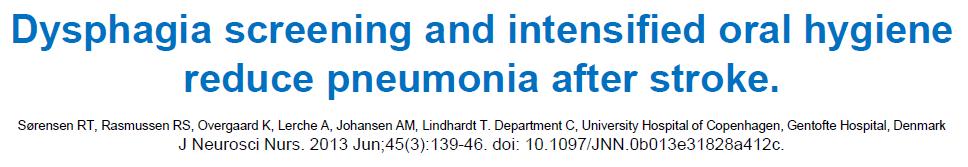 Pneumonie: Intervenční skupina: 4 z 58 (7%) Interní kontroly