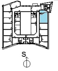 B.6.3 Výpočet tepelné bilance pro třetí funkční celek B.6.3.1 Charakteristika zóny Obvodová stěna U s1 =0,19 W/m 2 K Strop nad 1.NP (Podlaha 2.