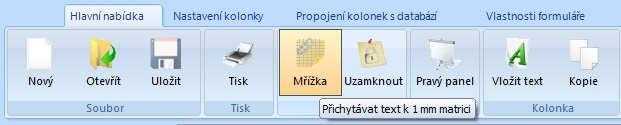 Propojení formulářů záložkami Každý formulář může ve spodní části obrazovky obsahovat záložku pro rychlé přepnutí na jiný formulář.