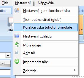 formuláři ručně přepisovat kolonky s vašimi údaji, nastavení vašich údajů naleznete v