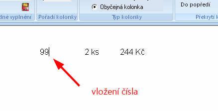 ve formě částky, je možné nastavit sufix i pro kolonky kde není nastavena matematická operace, s takovouto kolonkou bude ovšem ale vždy pak zacházeno jako s číslem, i kdyby se