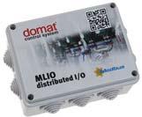 MLIO Modul pro distribuované vstupy a výstupy, 7 I/O 4 AI (Pt1000, 0...5000 Ohm, 0...10 V nebo jako DI pro bezpot. kontakt), 1 AO 0...10 V, 2 DO relé 230 V st / 5 A ohmická zátěž.