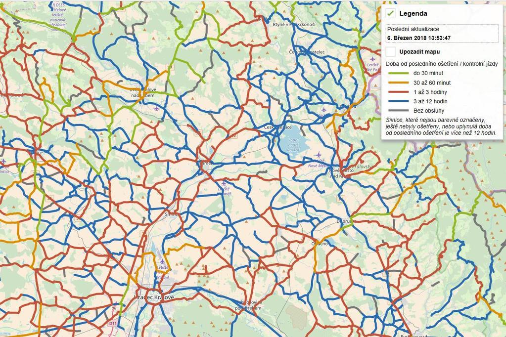 3b. Aplikace pro dispečery pohyb vozidel Vybavení automobilů a další techniky jednotkami GPS se stává standardem nejen u veřejných institucí. U firem, které zajišťují údržbu silnic I.