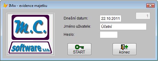 IMw - program evidence majetku - stručný průvodce Strana : 1 Úvod Program IMw - evidence majetku slouží k evidenci dlouhodobého hmotného i nehmotného majetku a drobného majetku.