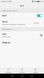 Přihlášení do Wi-Fi sítě ikonu Nastavení. Vyberete možnost Wi-Fi. 3.