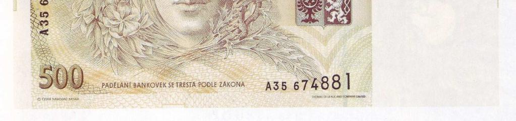 4 500 Kč (Korun českých) vzor 1993 Již následující měsíc, konkrétně 21. 7. 1993, byla do oběhu vydána pětisetkoruna s námětem vztahujícím se ke spisovatelce Boženě Němcové viz obr. 17.