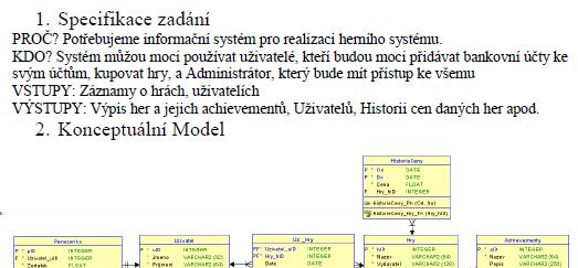 1 Specifikace zadání.............................. 2 2 Datový model.................................. 3 2.1 E-R diagram.................................... 3 2.2 Lineární zápis................................... 3 2.3 Datový slovník.