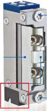 X U otvírače G-U, který se používá u hliníkových dveří, je možno způsobem zapojení řídit požadované elektrické napětí. 2.7.5.