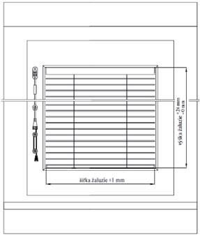 provázek) Provedení: standard Způsob montáže: do prostoru mezi okenními křídly Mezní