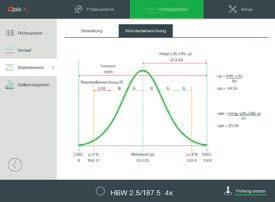 progression, histogram - Measurement value list to export as Excel (CSV via export confi gurator) -