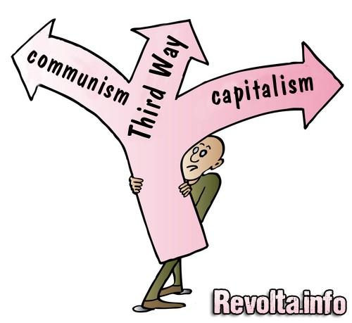 Třetí cesta Ideologická alternativa ke kapitalismu a komunismu. Cesta mezi těmito dvěma systémy V současné době ideu třetí cesty propaguje politicko-kulturní internetový projekt ZENTROPA.