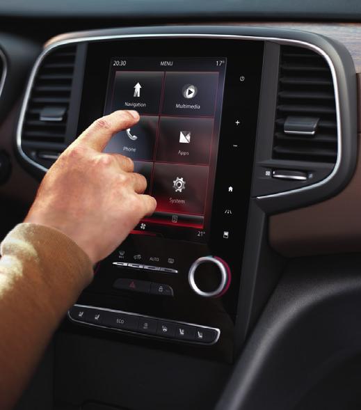 Intuitivní technologie, neobyčejné zážitky Renault TALISMAN vám nabízí multimediální zážitek na velké obrazovce.
