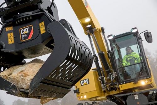 Spojení síly Spojte hydraulické příslušenství Cat se strojem Cat a využijte všechny možnosti standardního vestavěného softwaru. Výměna příslušenství nikdy nebyla snazší!