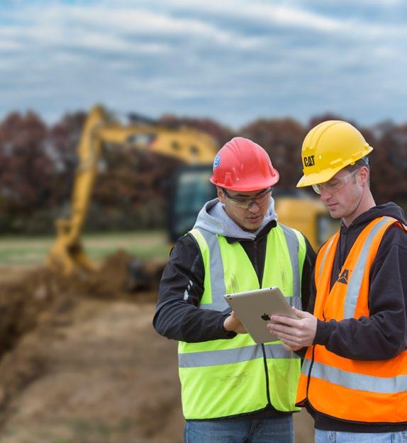 Integrované technologie Vyplatí se vědět Funkce Cat Connect vám díky inteligentnímu využití technologií a služeb umožňuje zvýšit produktivitu práce na staveništi.