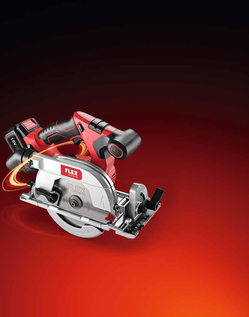 www.flex-tools.cz EC-Motor Technology Vysokým výkon a ta hloubka Nové ulehčení práce nejen se dřevem, nejen na stavbě Aku-ruční kotoučová pila CS 62 18.