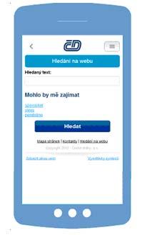 Obrázek 9: Fulltextové vyhledávání zdroj: autor Detekce polohy Detekce polohy je na mobilním webu využívána pro funkci Najdi nejbližší stanici.