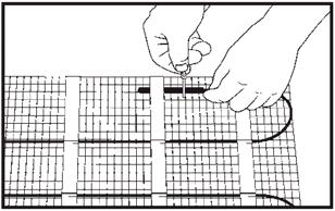 1. Description and cennection The heating mat consists of the heating cable attached to a supporting fiberglass fabric. The heating cables should be connected to a 230 V, 50 Hz electrical network.