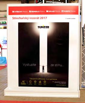 Inzeráty byly též otištěny ve veletržních novinách Střechy Dnes. Nejpoutavější expozice 2017 Soutěž o nejpoutavější expozici předchozího 19.