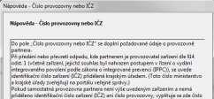 Žlutý otazník off-line nápověda (je možné zobrazit i bez připojení k internetu) Modrý otazník vyžaduje připojení k internetu nápověda Vás přesměruje přímo na objekt znalostní báze v aplikaci EnviHELP