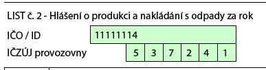 Pozn.: Pro ohlašování za rok 2017 se předvyplní všechna data z posledního autorizovaného hlášení kromě množství odpadu, poznámky a partnerů.