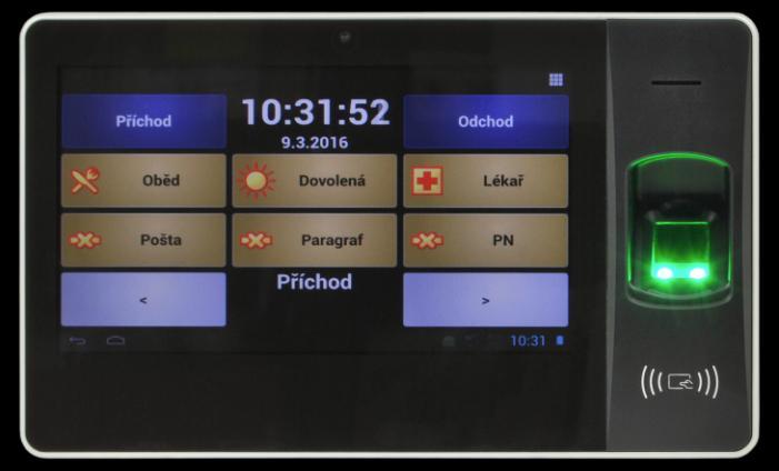 zprovoznění terminálu docházkový software v terminálu přístup