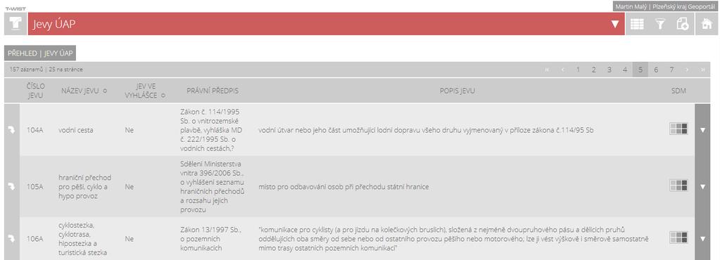 2.2.4 Jevy ÚAP Aplikace služí k evidvání jevů ÚAP dle legislativy. DMVS Plzeňskéh kraje část Nástrje pr tvrbu a údržbu Územně analytických pdkladů br.