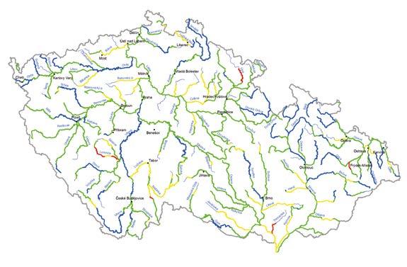 Jakost vody v tocích České republiky 2014 2015 1991 1992