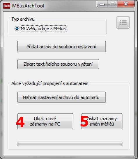 Cesty k souborům mohou být zadány relativně vzhledem k adresáři spuštění programu MBusArchTool - což je případ uvedený výše - nebo absolutně, tj. úplnou cestou.