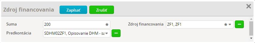 Zadanie zdroja financovania zabezpečí pomerné rozpočítanie odpisov na jednotlivé zdroje. Suma majetku, ktorej neprislúcha žiadny zdroj financovania sa považuje za financovanie vlastnými zdrojmi.