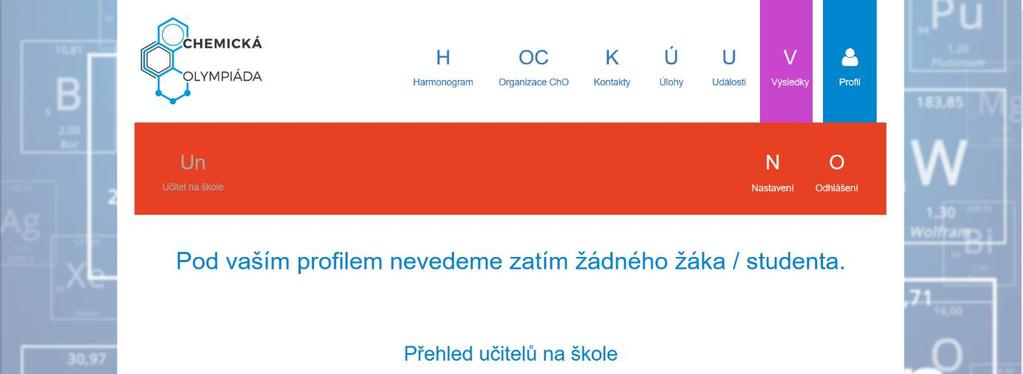 2. Změna osobních údajů Změna osobních údajů se provádí v kartě Profil -> Nastavení. Po vstupu do Nastavení uvidíte 3 tabulky.