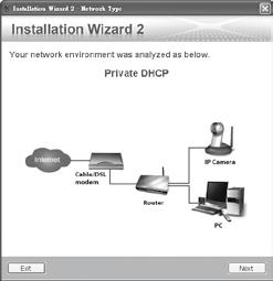 Nainstalujte průvodce Installation Wizard 2 z adresáře softwarových nástrojů na disku CD se softwarem. 2. Program provede analýzu síťového prostředí.