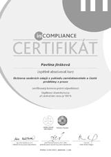 Certifikace zaměstnance Certifikované okruhy e-learningových školení Ochrana dat, osobních