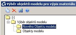 Toto jméno je zobrazeno v levé části okna. Obrázek 265: Nový objekt modelu Nastavení se uloží zmáčknutím Uložit. Poté stisknete tlačítko Další.