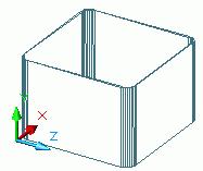 Vykreslete AutoCAD-křivku ve vhodném USS. V rozbalovacím panelu x Profily hlavního panelu Rastr, profily, plechy, konstrukční dílce, klepněte na tlačítko. Vyberte křivku.