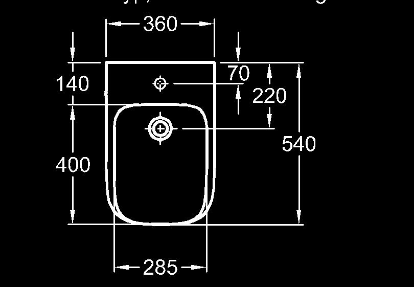 myday K dispozícii taktiež s glazúrou KeraTect WC sedadlo, tvrdé, z Duroplastu podľa DIN 19516, montáž zhora Závesný bidet s