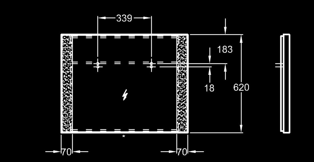 5,5 cm 2     vypínača 816520000 Priehradka do