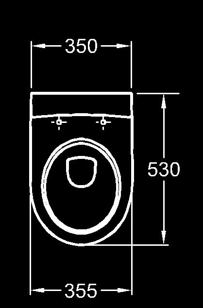 dekoratívnej misky vľavo KeraTect 124650600 Závesné WC s hlbokým splachovaním, 6 l bez splachovacieho kruhu vr.