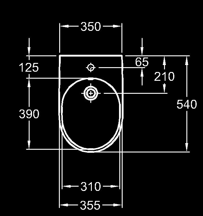 Duroplastu s automatickým pozvoľným sklápaním závesy kovové, montáž zhora 574950000 Bidet závesný s