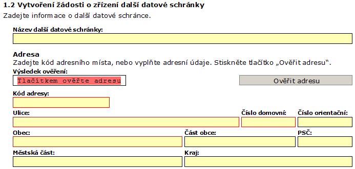 Zobrazí se následující nabídka: Zaškrtněte zaškrtávací políčko podle toho, kterou akci s další datovou schránkou chcete provést. 5.2.