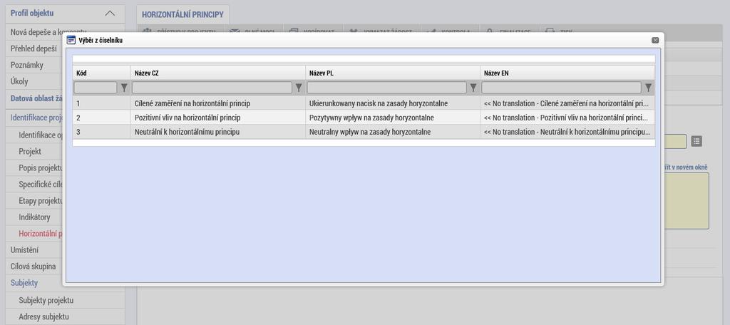 hodnoty bude uvedeno předpokládané datum zahájení projektu. Jako datum dosažení cílové hodnoty bude uvedeno předpokládané datum ukončení projektu.