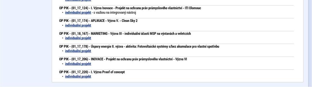 1.4 Záložky žádosti 1.4.1 Identifikace operace Po otevření formuláře žádosti o podporu je prvním nezbytným krokem vytvoření korektních Přístupů k projektu tak, aby oprávněné osoby mohly