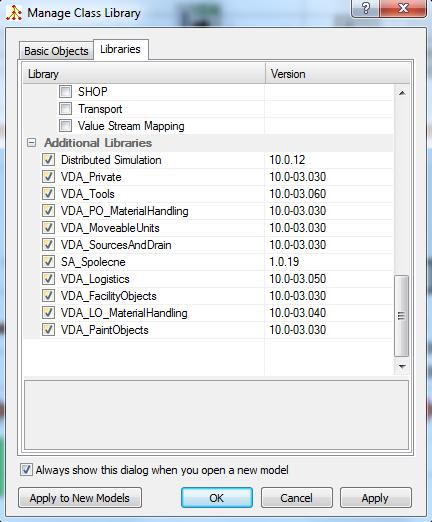 Standardizace VDA Nad rámec standardních prvků Plant Simulation, jsou vytvořeny rozšiřující knihovny, které mají uspokojit zájmy různých profesních skupin uživatelů simulačních nástrojů.