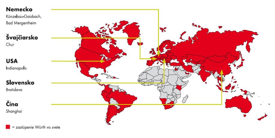 WÜRTH PRODUKTY: TESTOVACIE LABORATÓRIÁ Máme vlastnú celosvetovú sieť skúšobných