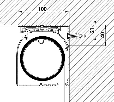 U širších rolet jsou zapotřebí další konzoly, vždy jedna 15 20 cm od každého konce a druhá 50 60 cm od první.