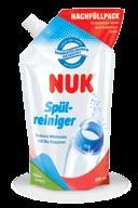 Aby bolo najlepšie postarané i o detské fľašky, vznikol NUK Umývací prostriedok na fľaše a sacie cumlíky, založený výhradne na prírodných substanciách.