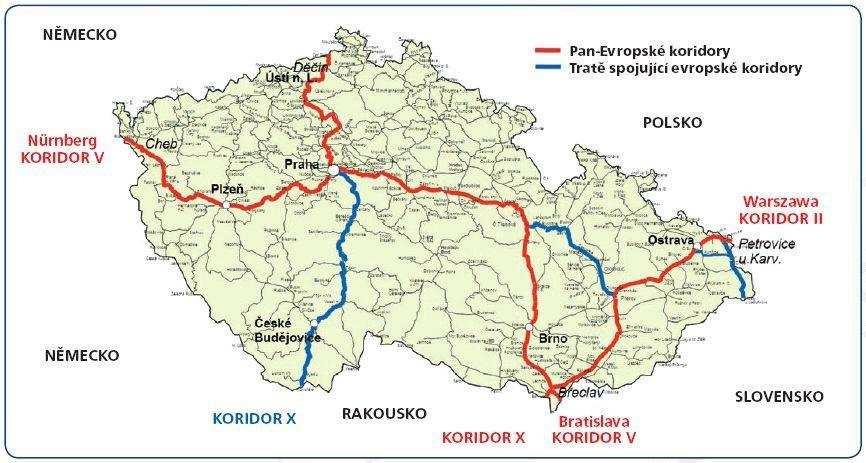 Přetrvává i v dnešní době Význam uzlu Přerov V pojetí evropských koridorů leží na Baltsko-jadranském koridoru